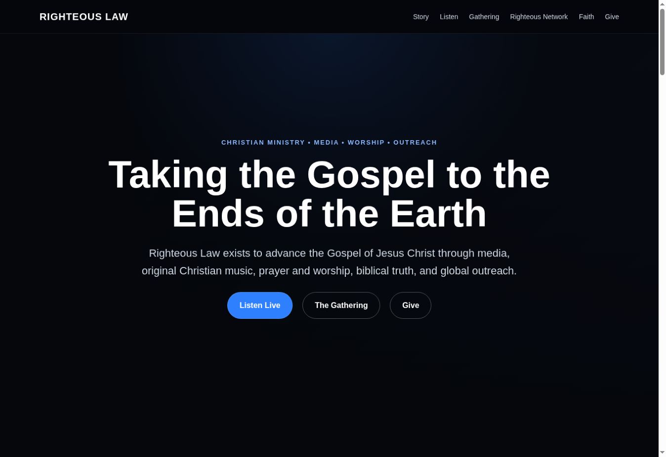 Righteous Law — actual project screenshot