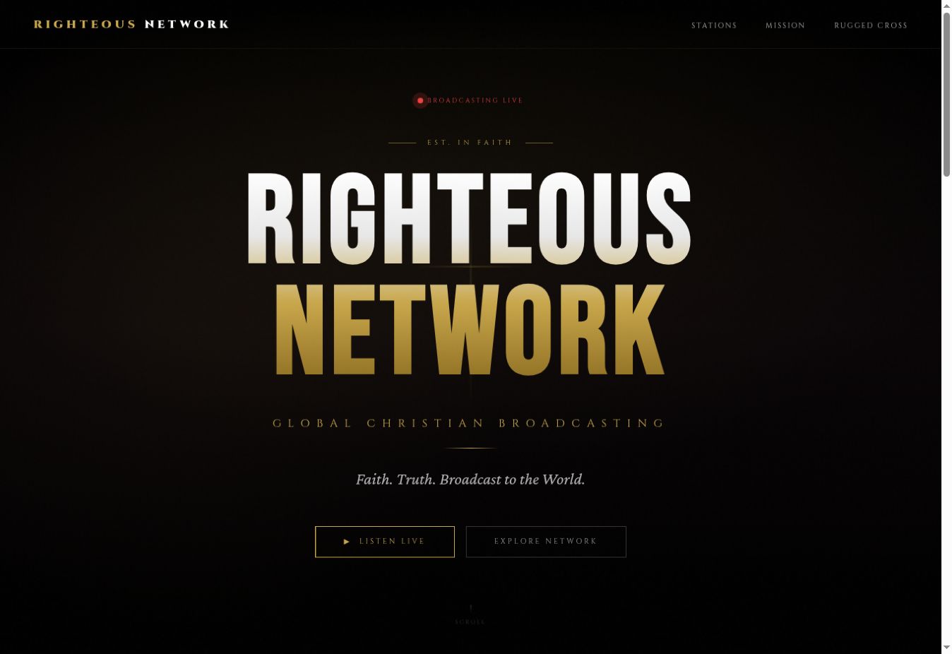 Righteous Network — actual project screenshot
